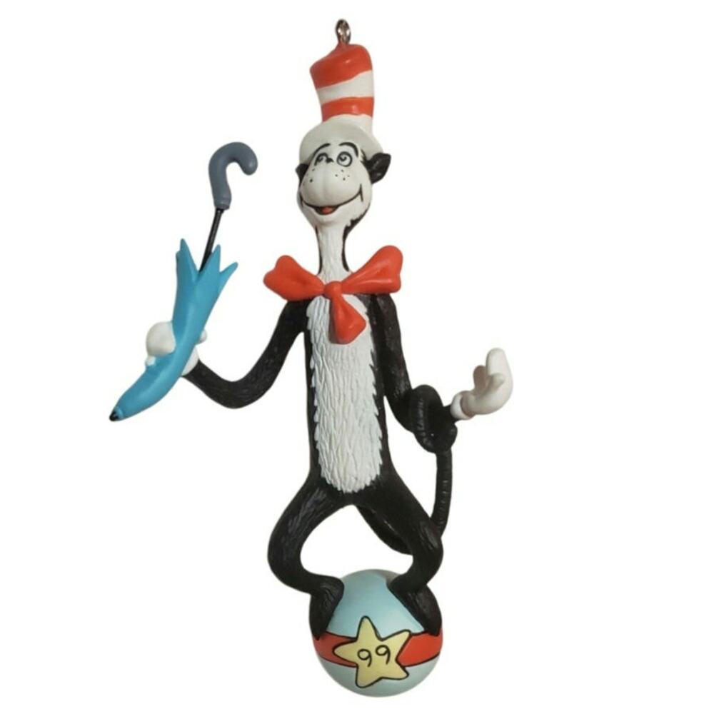 CAT IN THE HAT 1999 Dr Suess Christmas Ornament No Box Excellent Condition